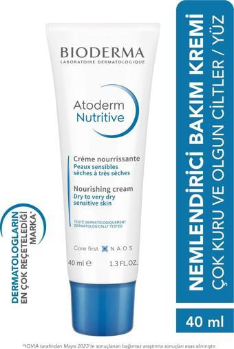 Bioderma Atoderm Nutrition Çok Kuru Olgun Cilt Besleyici Nemlendirici Yüz Kremi Avokado Ve Shea Yağı 40 Ml