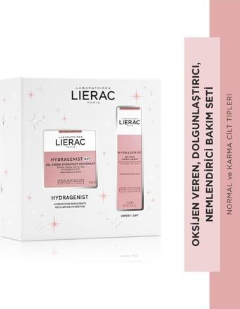 Lierac Hydragenist Moisturizing Oksijen Veren Krem Jel 50Ml + Hydragenist Pürüzsüzleştirici Göz Kremi 15Ml