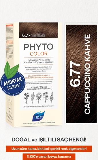 Phyto Phytocolor 6.77 Cappucino Kahve Amonyaksız Kalıcı Bitkisel Saç Boyası