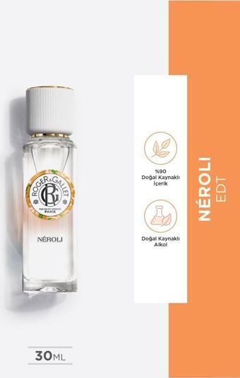 Roger&Gallet Neroli Edt Portakal Çiçeği Özü, Ölmez Otu Içeren, Çiçeksi, Rahatlatıcı Parfüm 30 Ml