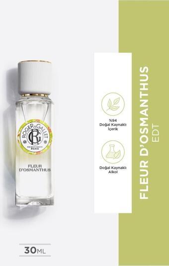 Roger&Gallet Fleur D’Osmanthus Edt Mandalina, Osmanthus Özlü, Çiçeksi-Meyvemsi, Enerji Veren Parfüm 30 Ml