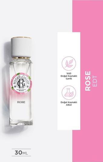 Roger&Gallet Rose Edt Italyan Mandalinası, Isparta Gülü, Misk Içeren, Çiçeksi, Rahatlatıcı Parfüm 30 Ml