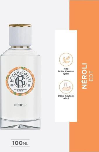 Roger&Gallet Neroli Edt Portakal Çiçeği Özü, Ölmez Otu Içeren, Çiçeksi, Rahatlatıcı Parfüm 100 Ml