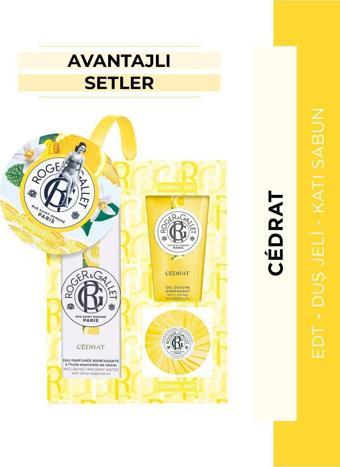 Roger&Gallet Cétrat Edt Limonsu Odunsu Parfüm 100Ml & Duş Jeli & Sabun 3Lü Avantaj Seti