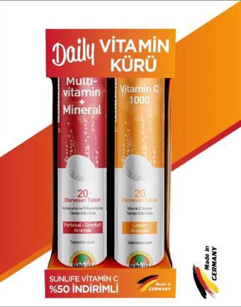 Sunlife Vitamin Kürü 20+20 Efervesan Tablet