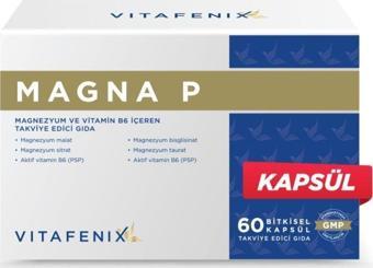 Vitafenix Magna P Magnezyum Ve Vitamin B6 İçeren Kapsül Takviye Edici Gıda