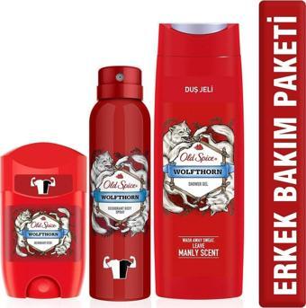 Old Spice 400Ml Duş Jeli +150Ml Deo+50Ml Deo Stick Wolfthorn