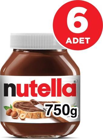 Nutella 750 gr 6'lı Paket Kakaolu Fındık Kreması