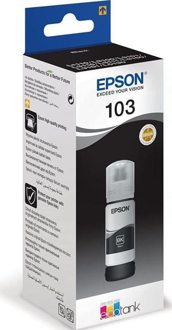 Epson 103-C13T00S14A Siyah Orjinal Mürekkep / L1110 / L3110 / L3111 / L3150 / L3151 / L3156 / L3160 / L5190