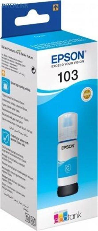 Epson 103-C13T00S24A Mavi Orjinal Mürekkep / L1110 / L3110 / L3111 / L3150 / L3151 / L3156 / L3160 / L5190