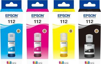 Epson T112 Orjinal Mürekkep Takım / L11160 / L15150 / L15160 / L6460 / L6490 / L6+550 / L6570 / M15140 / L15180 / L6580