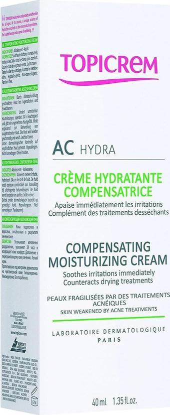 Topicrem AC Compensating Moisturizing 40 ml Akne ve Sivilce Bakımı