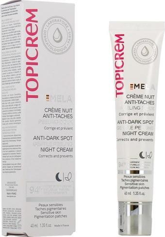 Topicrem Mela Anti Dark Spot Gentle Peeling Lekeli Ciltler İçin Gece Kremi 40 ml