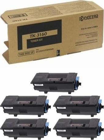 Xplus Kyocera Ecosys P3050DN TK-3160 Chipli Siyah Ithal Muadil Toner 12.500 Sayfa 5 Adet