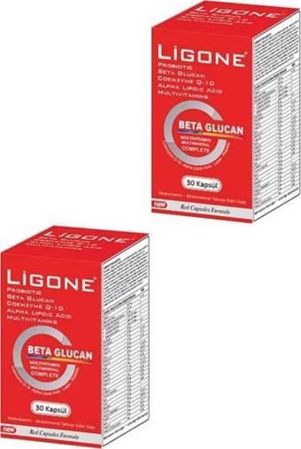 Ligone Beta-glucan Probiotic Multivitamin 30 Kapsül-2'li Paket