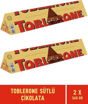 Toblerone Milk Sütlü Çikolata 360 gr - 2 Adet