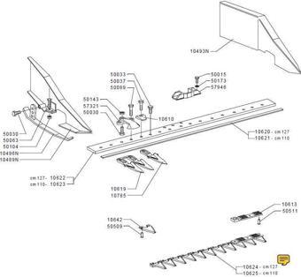 Grillo Gf1 - G52 Bıçak Alt Demiri Tekli 10785