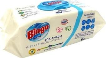 Bingo Yüzey Temizleme Havlusu 96'lı Beyaz Sabun