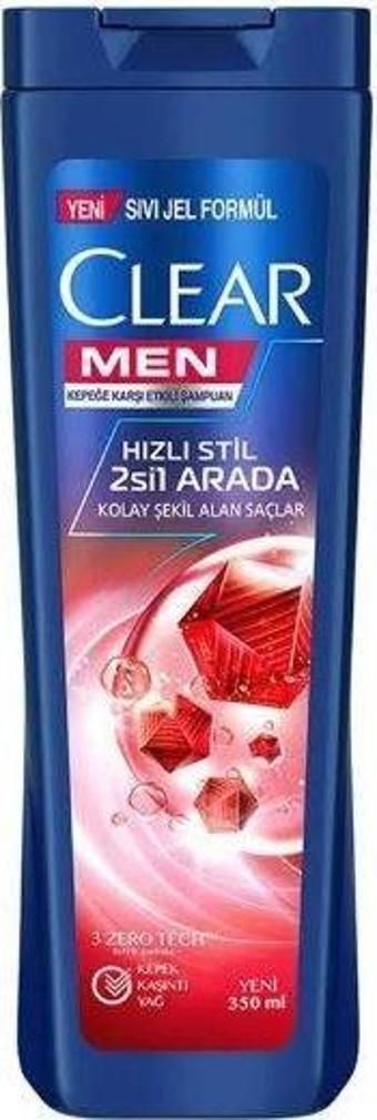 Clear Şampuan 350 ml. Men 2in1 Hızlı Stil