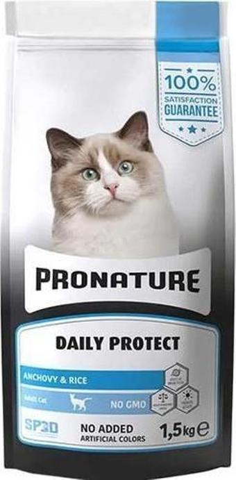 Pronature Daily Protect Hamsili ve Pirinçli Yetişkin Kedi Maması 1,5 Kg