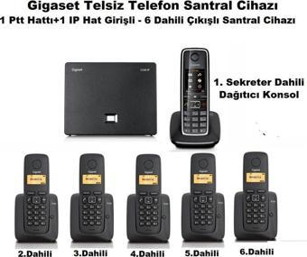 Gigaset C530 IP 6 Dahili Dect Telsiz Kablosuz Telefon Santrali