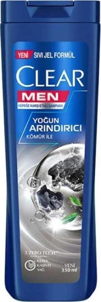 Clear Şampuan 350 ml. Men Yoğun Arındırıcı Kömür