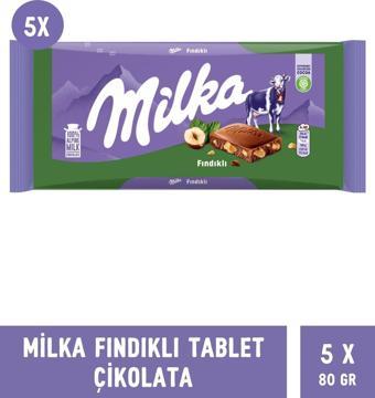 Milka Fındıklı Çikolata 80 gr 5 adet