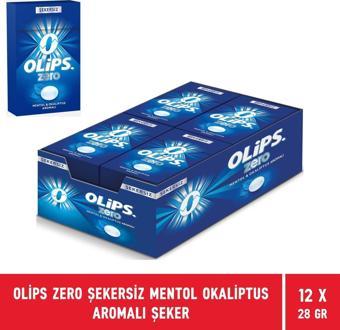 Olips Zero Şekersiz Mentol Okaliptus Aromalı Şeker 28 gr 12 Adet