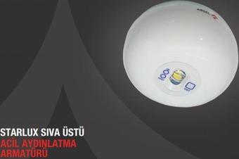 Arsel Starlux STU-103 Sıva Üstü Acil Aydınlatma Armatürü Kesintide 180 Dak. Yanan