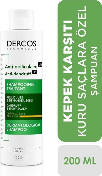 Vichy Dercos Kepek Karşıtı Şampuan Kuru Saçlar İçin Şampuan 200 ml