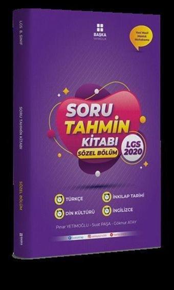 2020 LGS Soru Tahmin Kitabı sözel Bölüm - Başka Yayıncılık