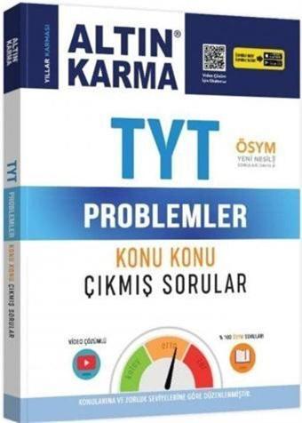 TYT Problemler Konu Konu Çıkmış Sorular - Altın Karma Yayınları