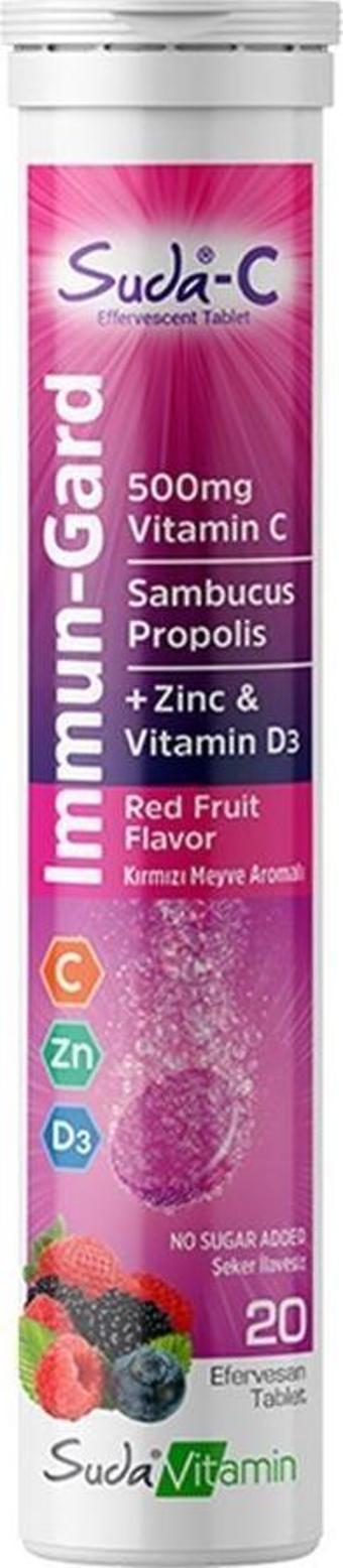 Suda-C Immun Gard Red Fruit 20 Efervesan Tablet