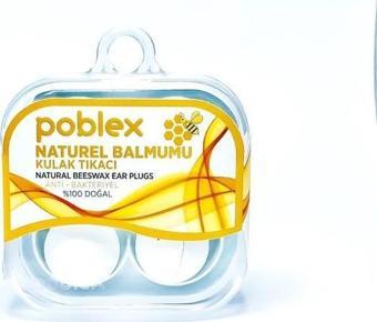 Poblex Naturel Balmumu Kulak Tıkacı - Kulak Koruyucu Tıpası 4'Lü