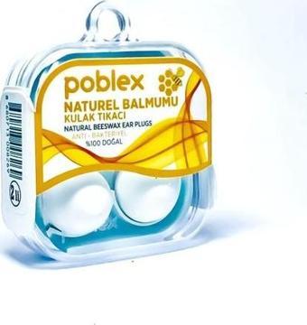 Poblex Naturel Balmumu Kulak Tıkacı 1 Çift (2 Adet) Kutulu