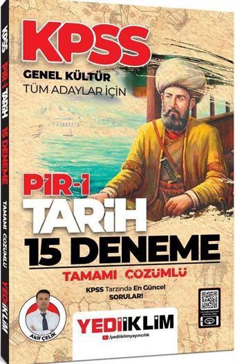KPSS Genel Kültür Tüm Adaylar İçin Pir-i Tarih Tamamı Çözümlü 15 Deneme - Yediiklim Yayınları