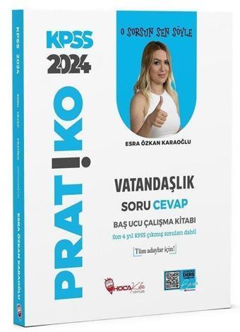 2024 KPSS Vatandaşlık Pratiko Soru Cevap Çalışma Kitabı - Hoca Kafası Yayınları