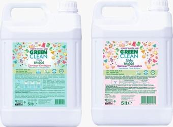 Green Clean Baby Çamaşır Deterjanı Ve Çamaşır Yumuşatıcı 2' Li Set 5 Lt