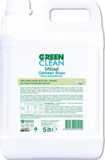 U Green Clean Bitkisel Çamaşır Suyu 5Lt