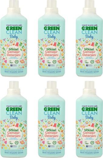 Green Clean Organik Lavanta Yağlı Baby Bitkisel Çamaşır Deterjanı 1000 Ml - 6'lı