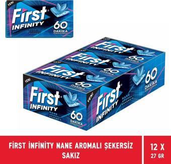 First Infinity 60 Dakika Nane Aromalı Şekersiz Sakız 12 Adet