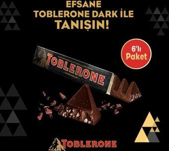 Toblerone Dark Bitter Çikolata 100g - 6'lı Paket