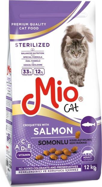 Mio Somonlu Kısırlaştırılmış Kedi Maması 12 Kg