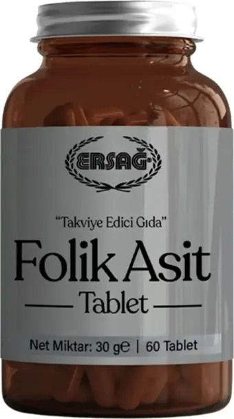 Ersağ Folik Asit Vitamin ve Gıda Takviyesi