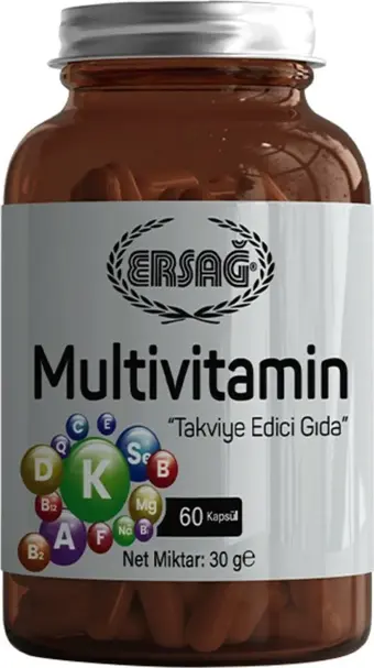 Ersağ Multivitamin Takviye Edici Gıda 60 Kapsül