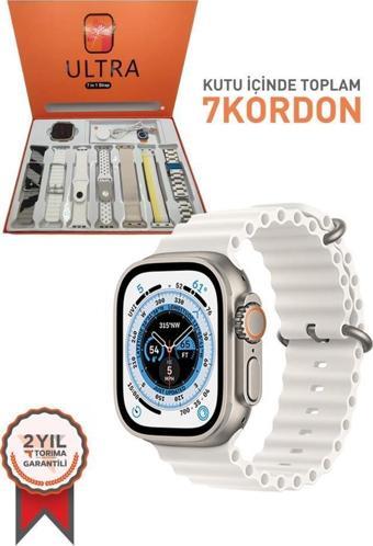 Torima 7 In 1 Smart Watch Ultra 7 Kordonlu Akıllı Saat Beyaz