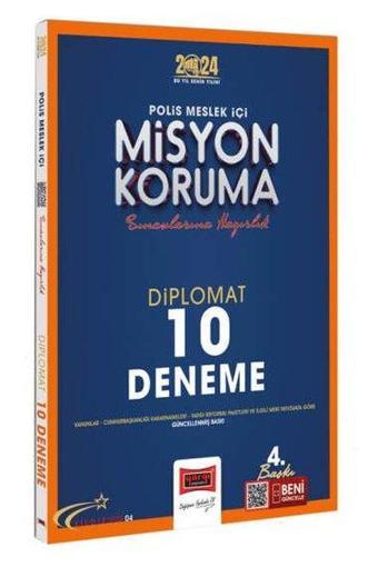 2024 Polis Meslek İçi Misyon Koruma Sınavlarına Hazırlık Yıldız Serisi Diplomat 10 Deneme - Kolektif  - Yargı Yayınları