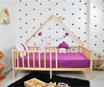 MiniWood Markaawm Montessori Yatak Çocuk Doğal Çam Ağacı 90x190 Defne