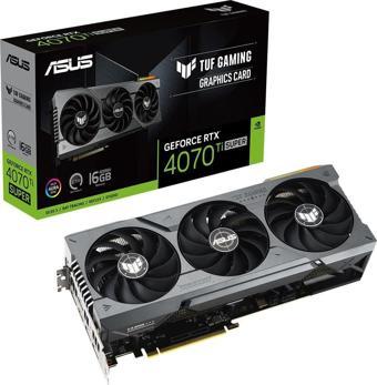 ASUS TUF GAMİNG GEFORCE RTX4070Tİ SUPER 16GB GDDR6X 256 BİT DLSS 3 EKRAN KARTI TUF-RTX4070TIS-16G-GAMING 90YV0KF1-M0NA00