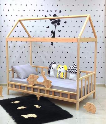 MiniWood Markaawm Ahşap Montessori Yatak Motorlu Çocuk Karyola